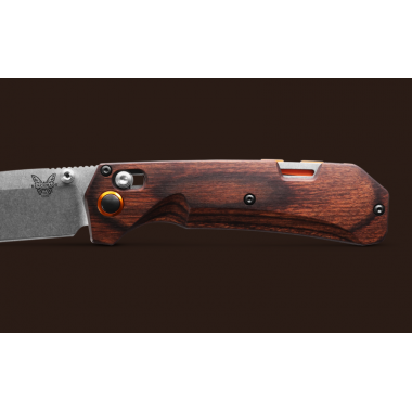 Нож складной BENCHMADE Grizzly Creek, Wood Dark Brown, S30V клинок P 8,9 см
