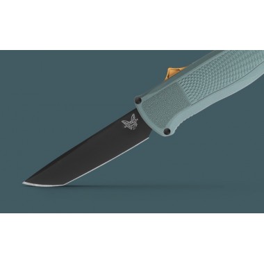 Нож складной BENCHMADE Shootout, Grivory Sage Green, Cru-Wear клинок черн. P 8,9 см