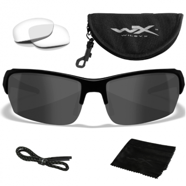 Очки защитные Wiley X WX Saint (Frame Matte Black, Lens Clear + Grey)