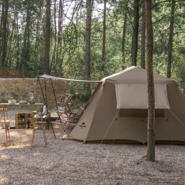 Палатка NATUREHIKE Village 13 Automatic, 4-6 местн., коричневая