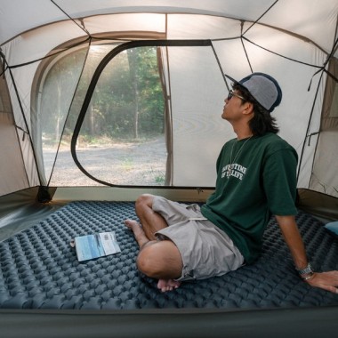 Палатка NATUREHIKE Shandi, 2 спальни+1 комната, серая