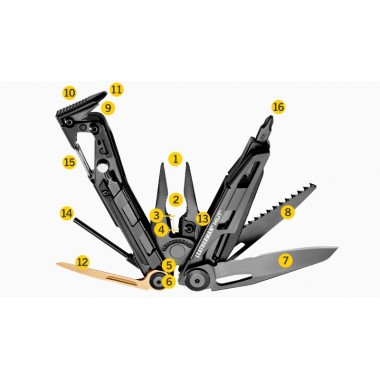 Мультитул LEATHERMAN Mut black, 16 инстр, 12,7см, чехол Molle