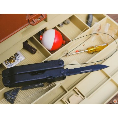 Мультитул LEATHERMAN Super Tool 300 EOD Black, 19 инстр, 11,5см, чехол Molle Brown